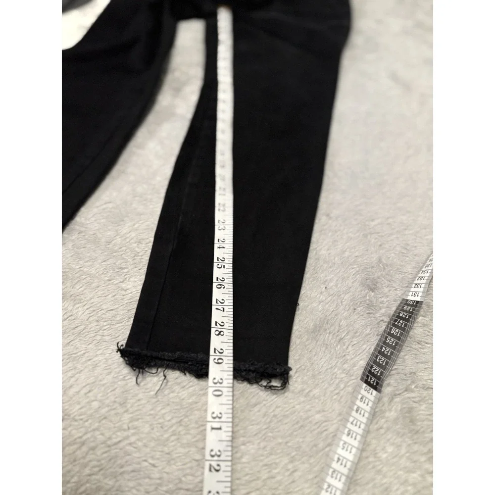 Judy Blue Joggers Jeans Size 7/28 High Waist Jet Black Style JB88700 Raw Hem - Picture 3 of 9